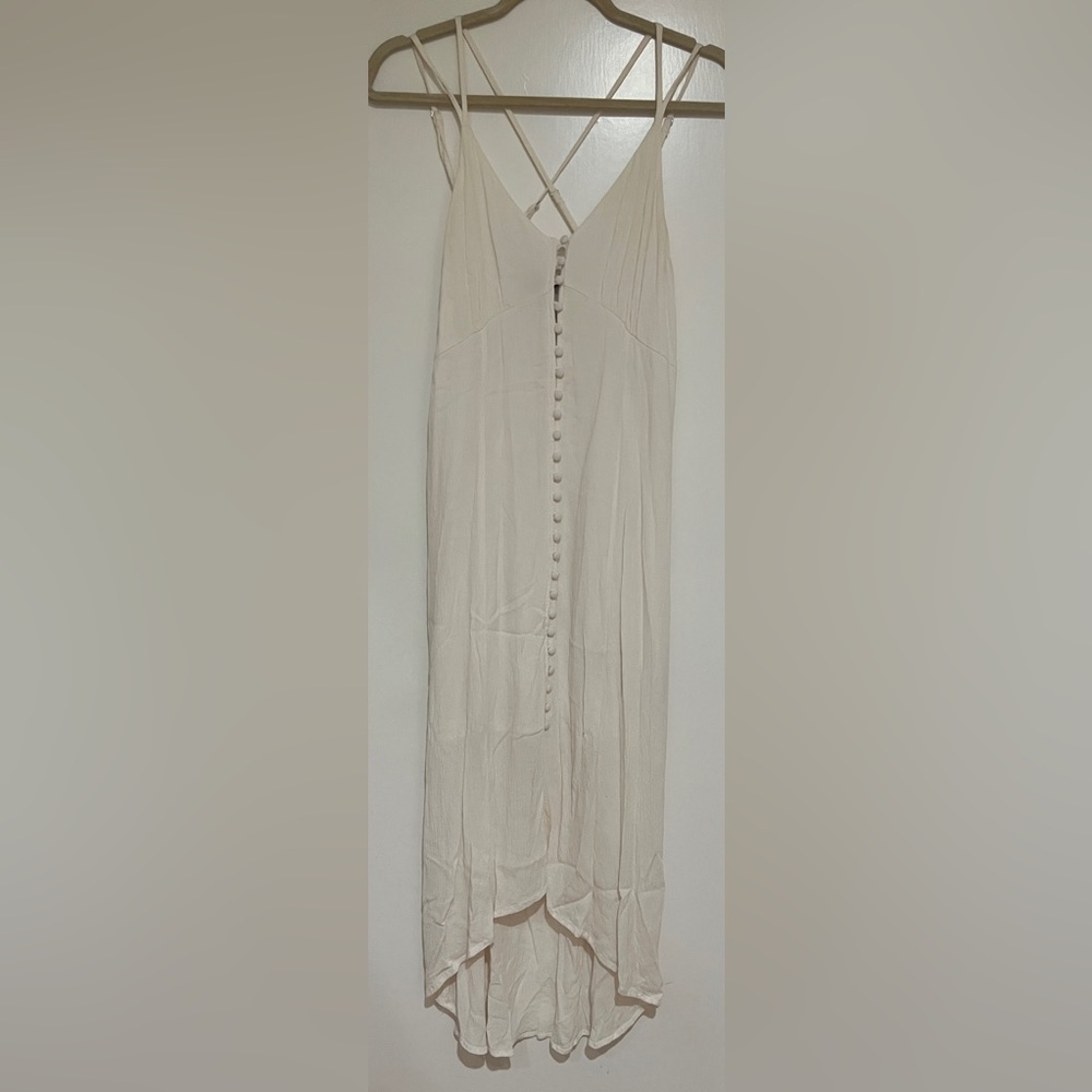 Women’s Forever 21 Cream Dress with Button Detail